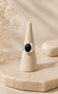 Silver Ring With Black Stone