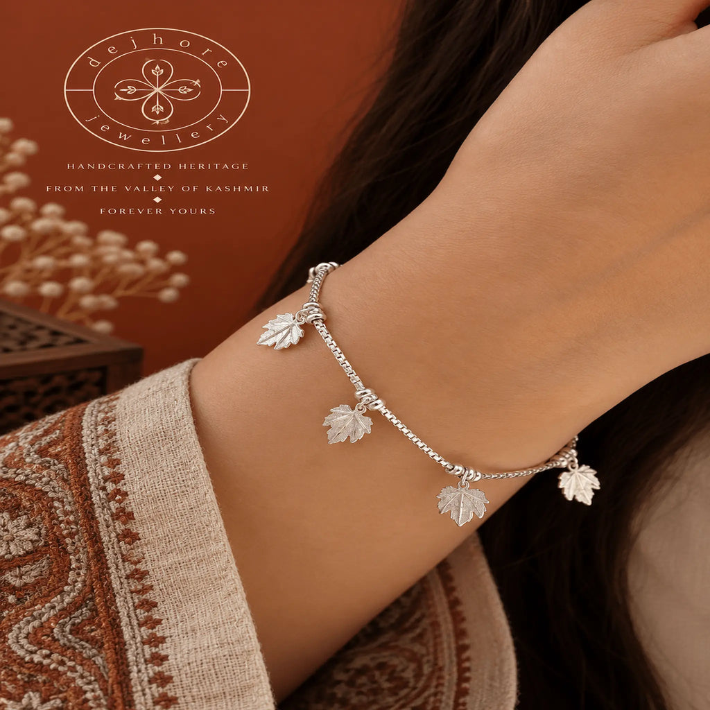 Chinar Charm Bracelet — A Leaf of Kashmir