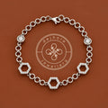 Hexagon CZ Silver Bracelet