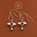 Traditional Kashmiri Silver Dejhore with Ruby-Red Stone
